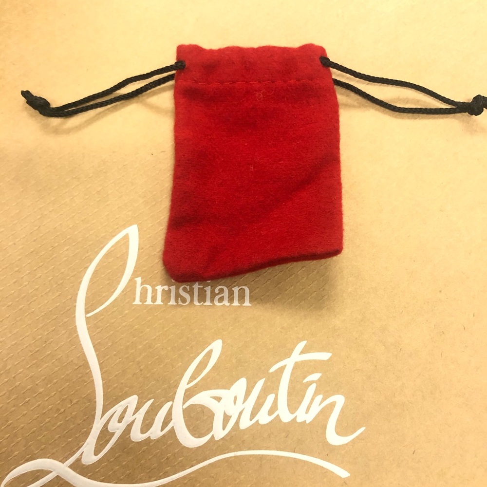 New Empty Christian Louboutin Red Drawstring Pouch - image 5